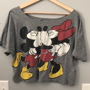 Vintage Disney Minnie and Mickey Crop Top